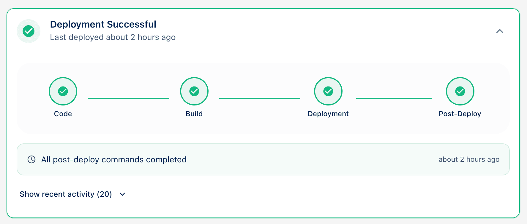 Deployment visibility in FlexLab dashboard