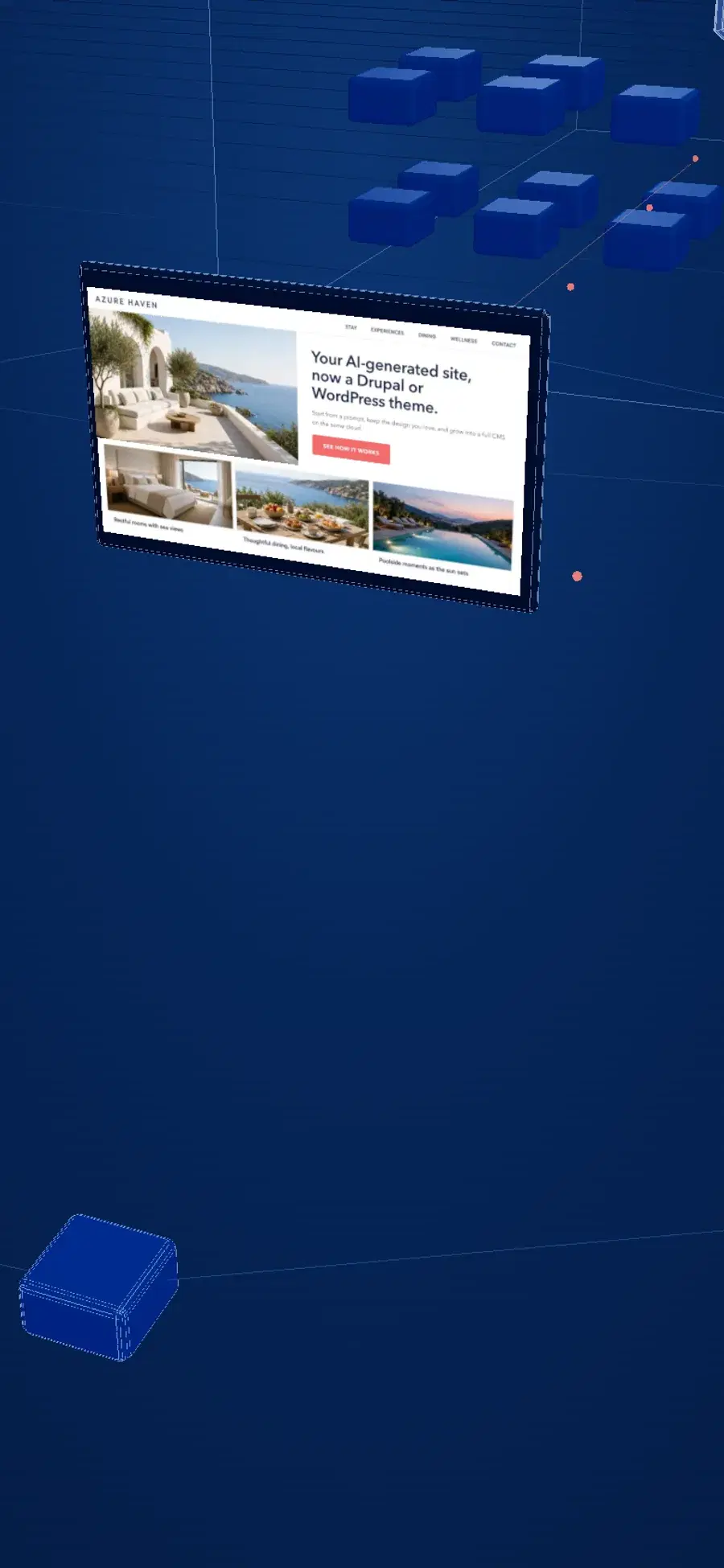 A ring of CDN edge locations around a website, connected by request paths