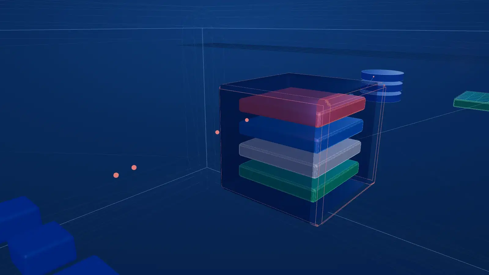Cutaway of a site pod showing Varnish, Nginx, PHP-FPM and Redis layers