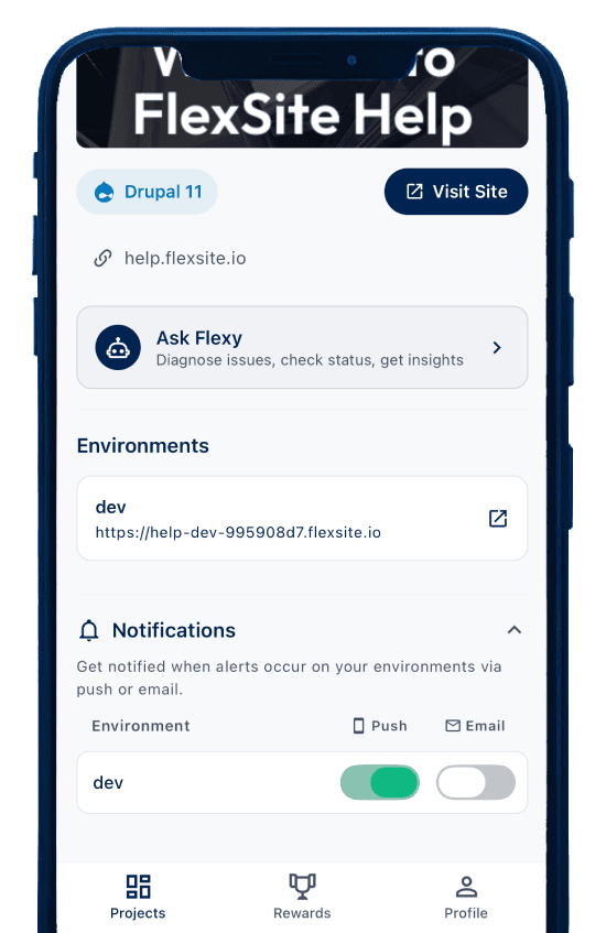 App móvil FlexSite